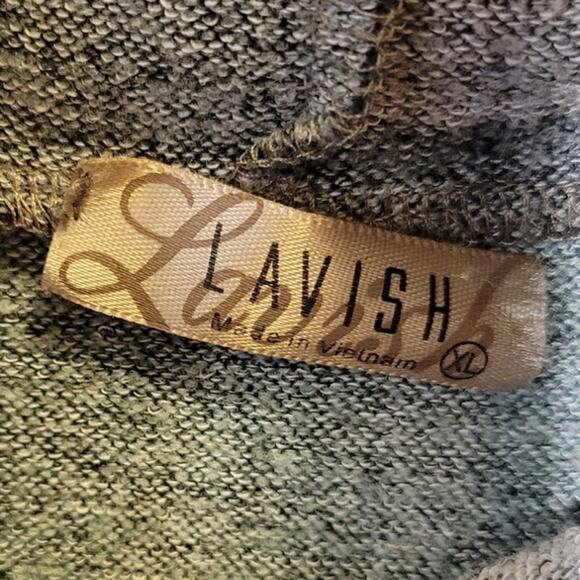 Lavish Teens Striped Hoodie Multi-color stripes with draw string size XL - Picture 2 of 5